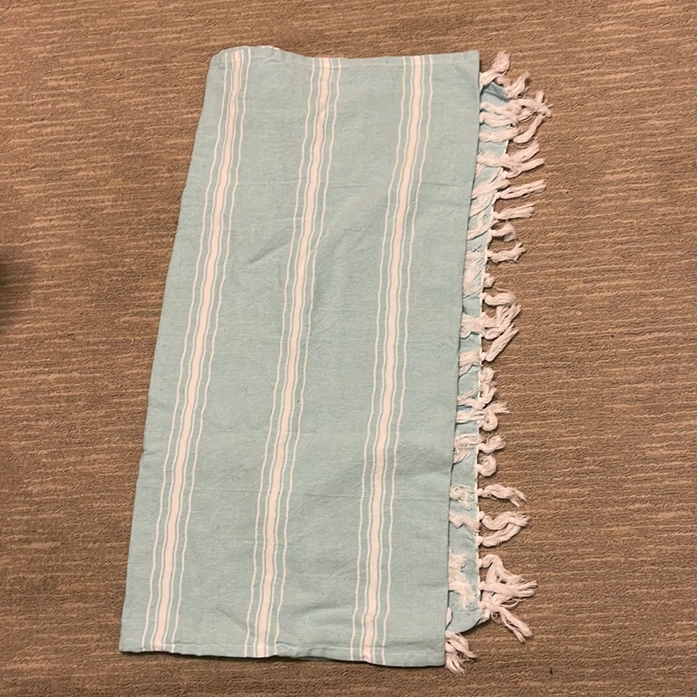 Blue and White Stripped Beach Towel